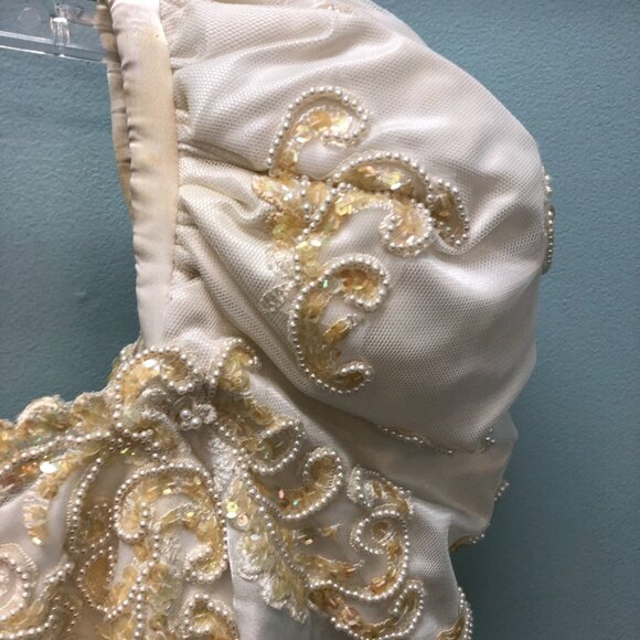 ZOMBIE Dead Corpse Bride, Halloween Wedding Dress, DAMAGED, Vintage Haunting - Picture 5 of 12